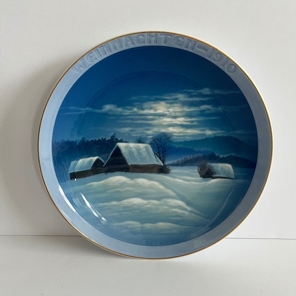 Rosenthal Germany Weihnachten 1910 Collector Plate Winter Scene